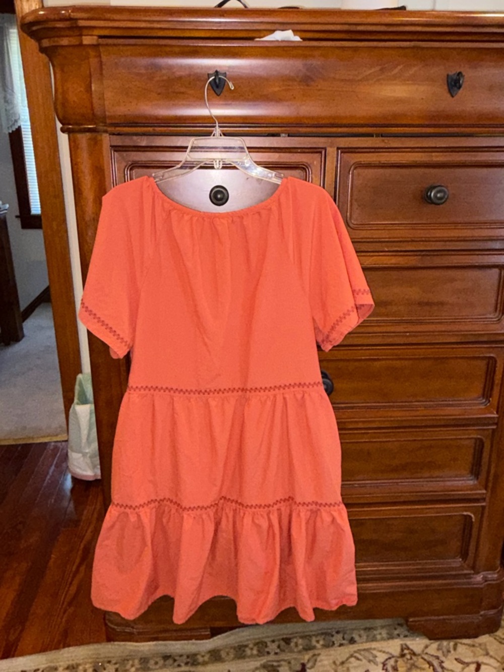 Beach Lunch Lounge Arden Dress Orange Size M w/ Pockets - Picture 2 of 8